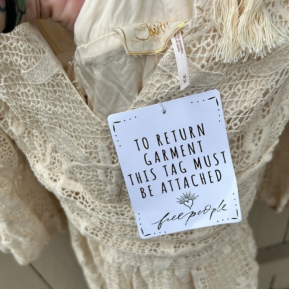 Free People Jen's Pirate Booty Reflection Lapis Mini Dress Bohemian Wedding - Picture 8 of 11